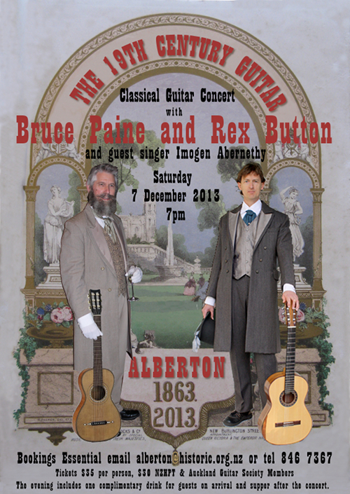 "The 19th Century Guitar" Alberton Concert Poster December 2013