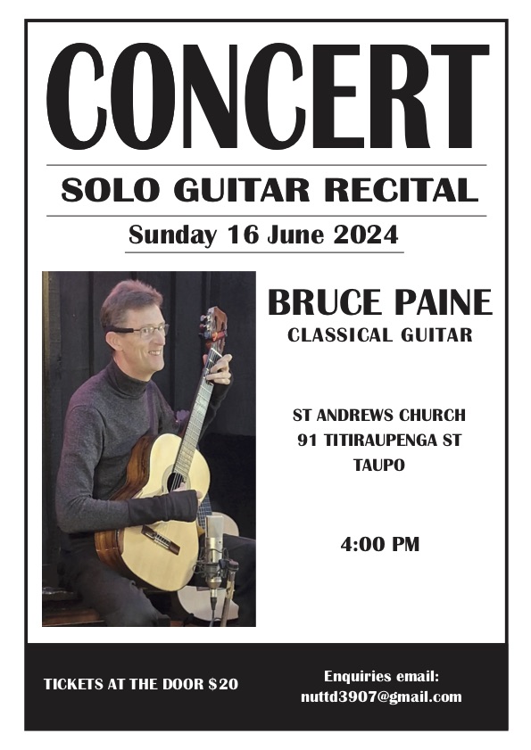 Concert Poster 16 June 2024 Taupo